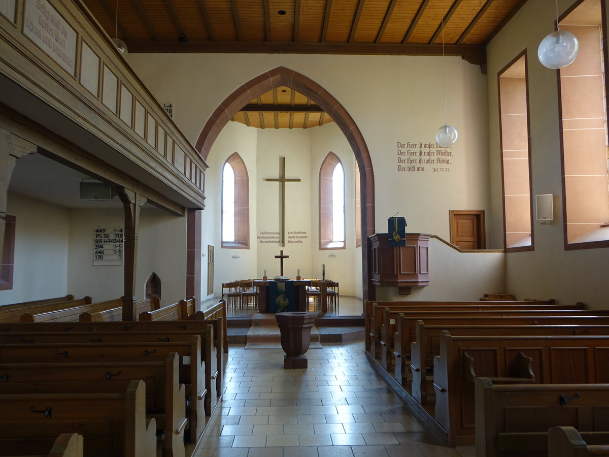 Heimsheim, Innenraum der ev. Kirche, Enzkreis (01.07.2018)