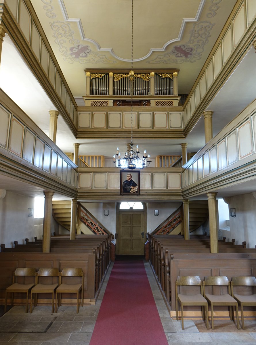 Heldritt, Orgelempore in der Ev. Nikolauskirche (08.04.2018)