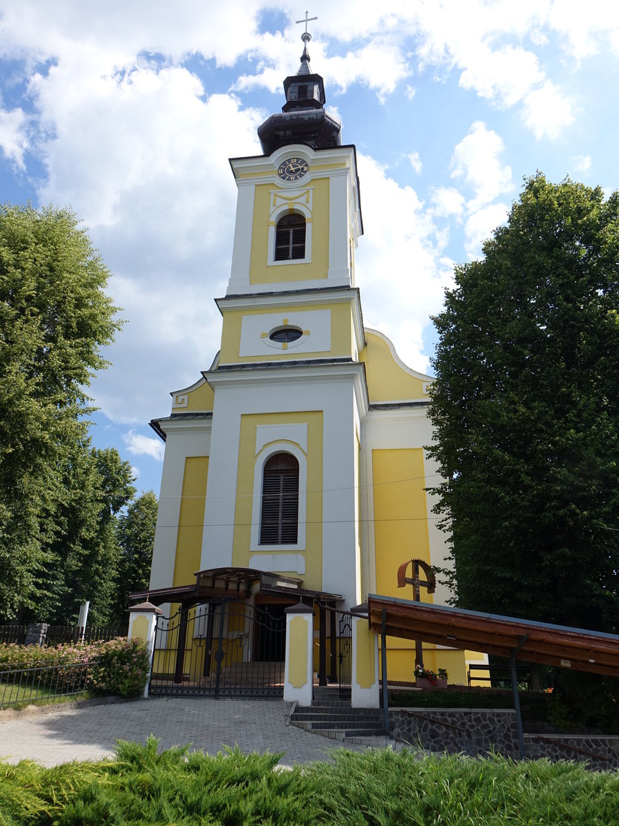 Helpa / Helpach an der Gran, sptbarocke kath. St. Maria Kirche, erbaut 1806 (07.08.2020)