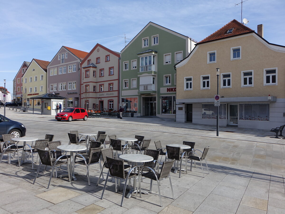 Hemau, historische Huser am Stadtplatz (26.03.2017)