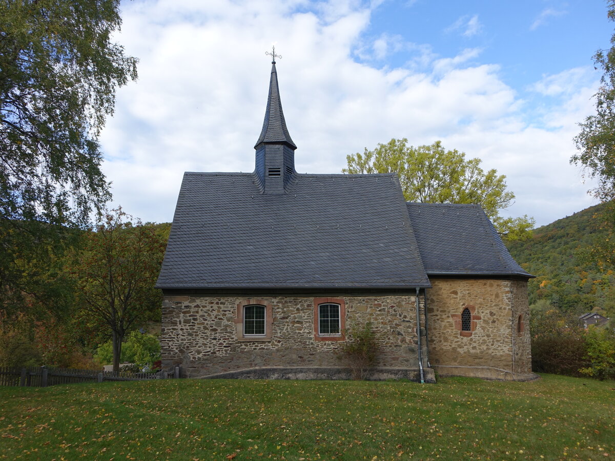 Hemfurth, evangelische Kirche, erbaut 1847 (08.10.2022)