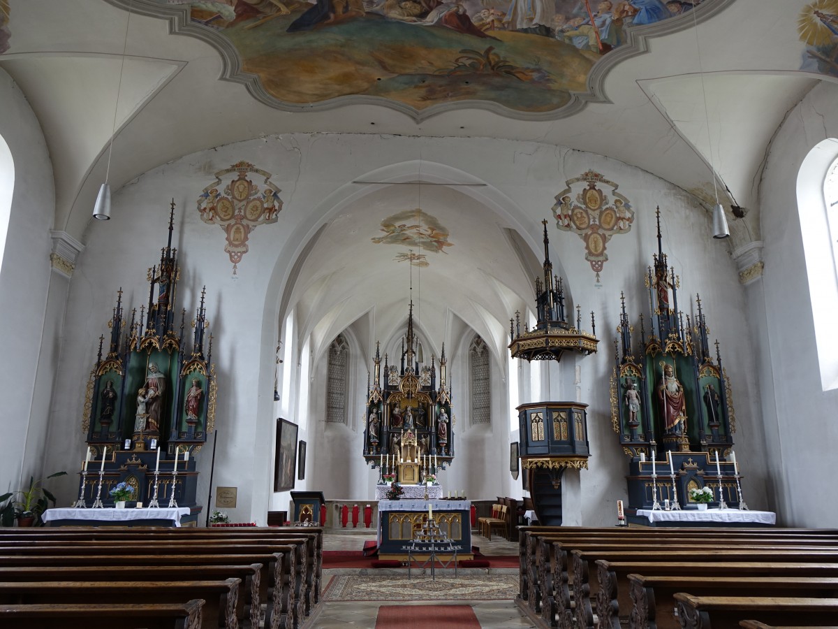 Hengersberg, Altre und Kanzel in der Maria Himmelfahrt Kirche (25.05.2015)