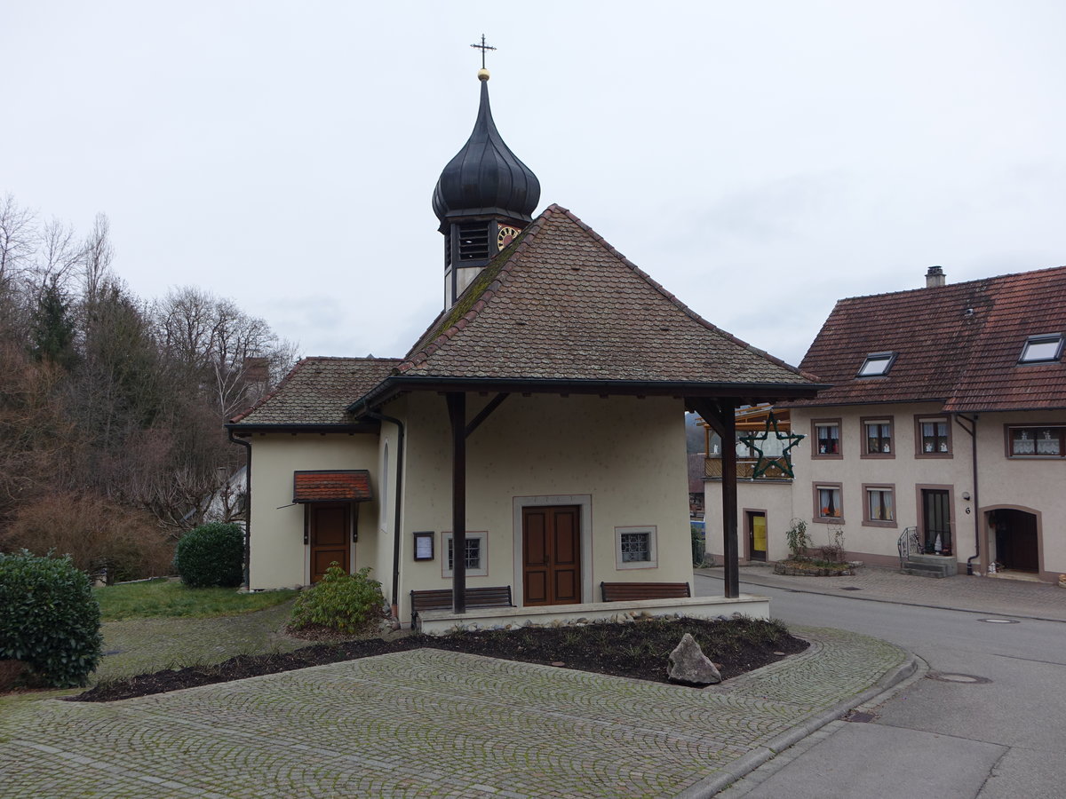 Herdern, kath. Kapelle St. Fridolin in der Fridolinstrae (30.12.2018)