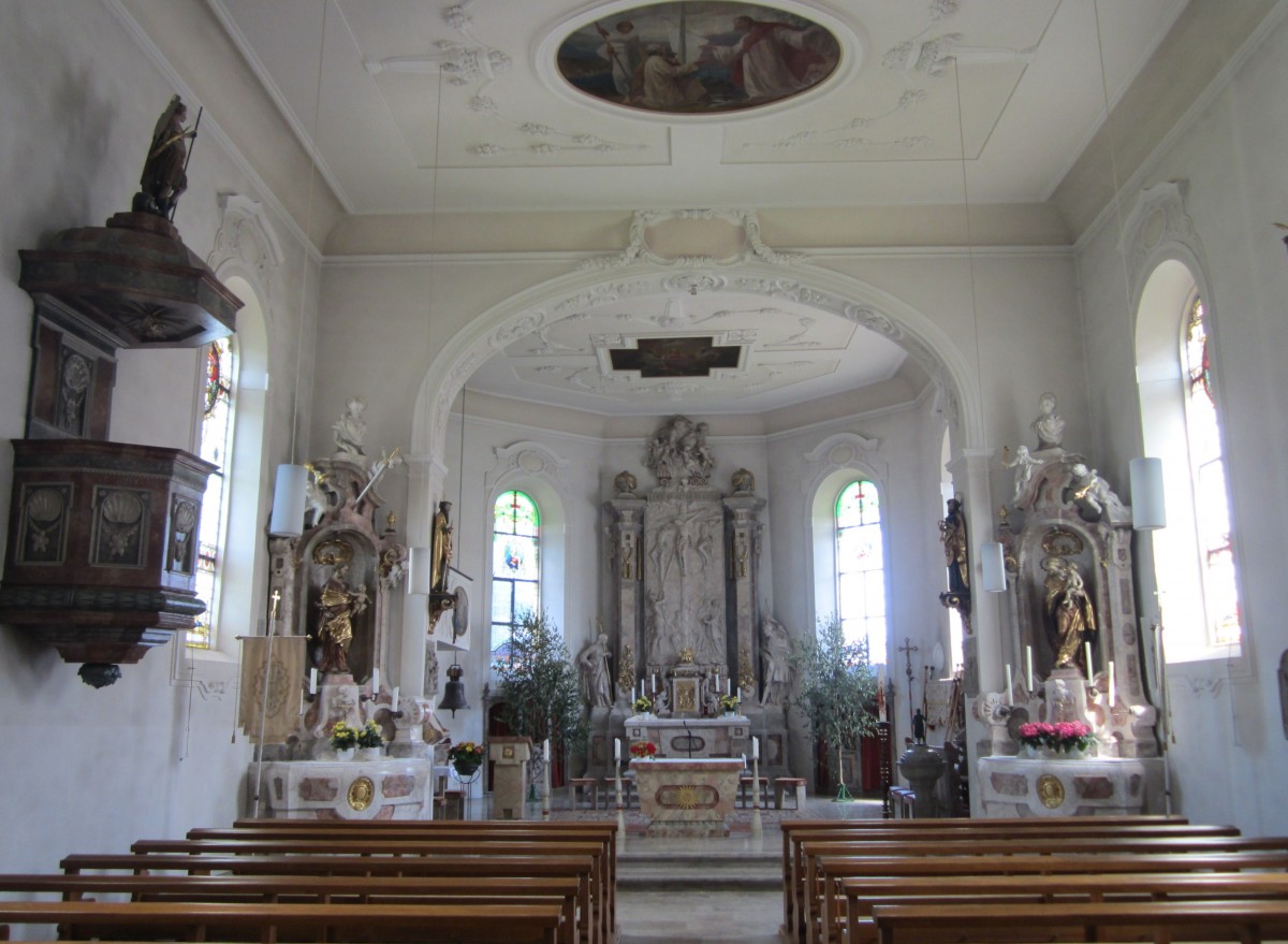 Herdwangen, Marmoraltre in der Pfarrkirche St. Petrus und Paulus (22.06.2014)