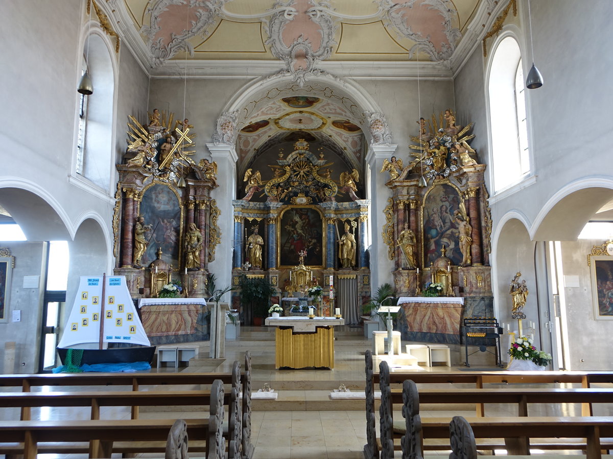 Herlheim, barocke Altre in der Pfarrkirche St. Jakobus (28.05.2017)