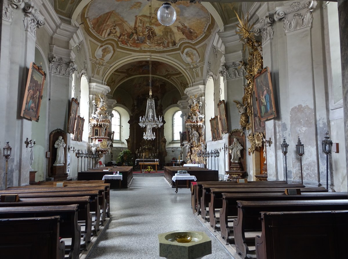Hermanuv Mestec / Hermannstdtel, barocker Innenraum der St. Bartholomus Kirche (30.09.2019)