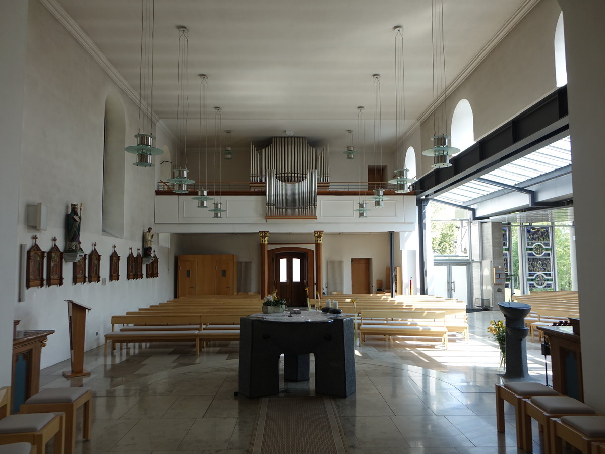 Herrenzimmern, Orgelempore in der kath. Pfarrkirche St. Jakobus (19.08.2018)