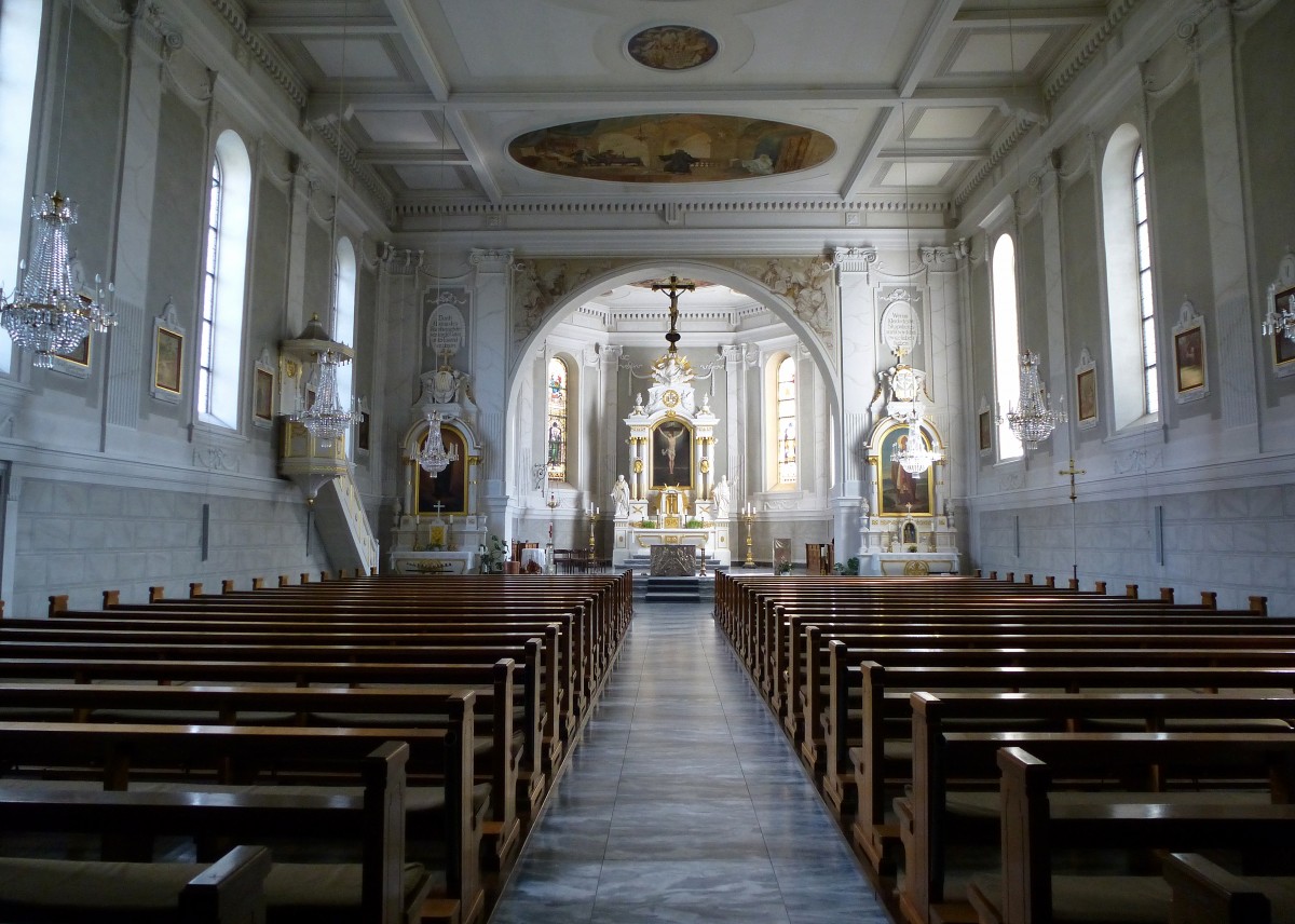 Herrischried, Blick zum Altar in der Kirche St.Zeno, Sept.2015