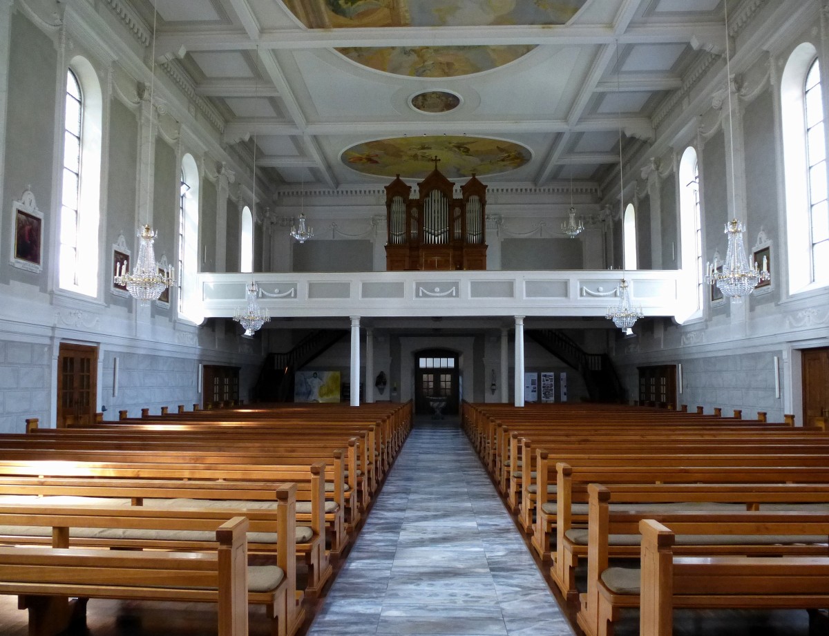 Herrischried, Blick zur Orgelempore in der Kirche St.Zeno, Sept.2015