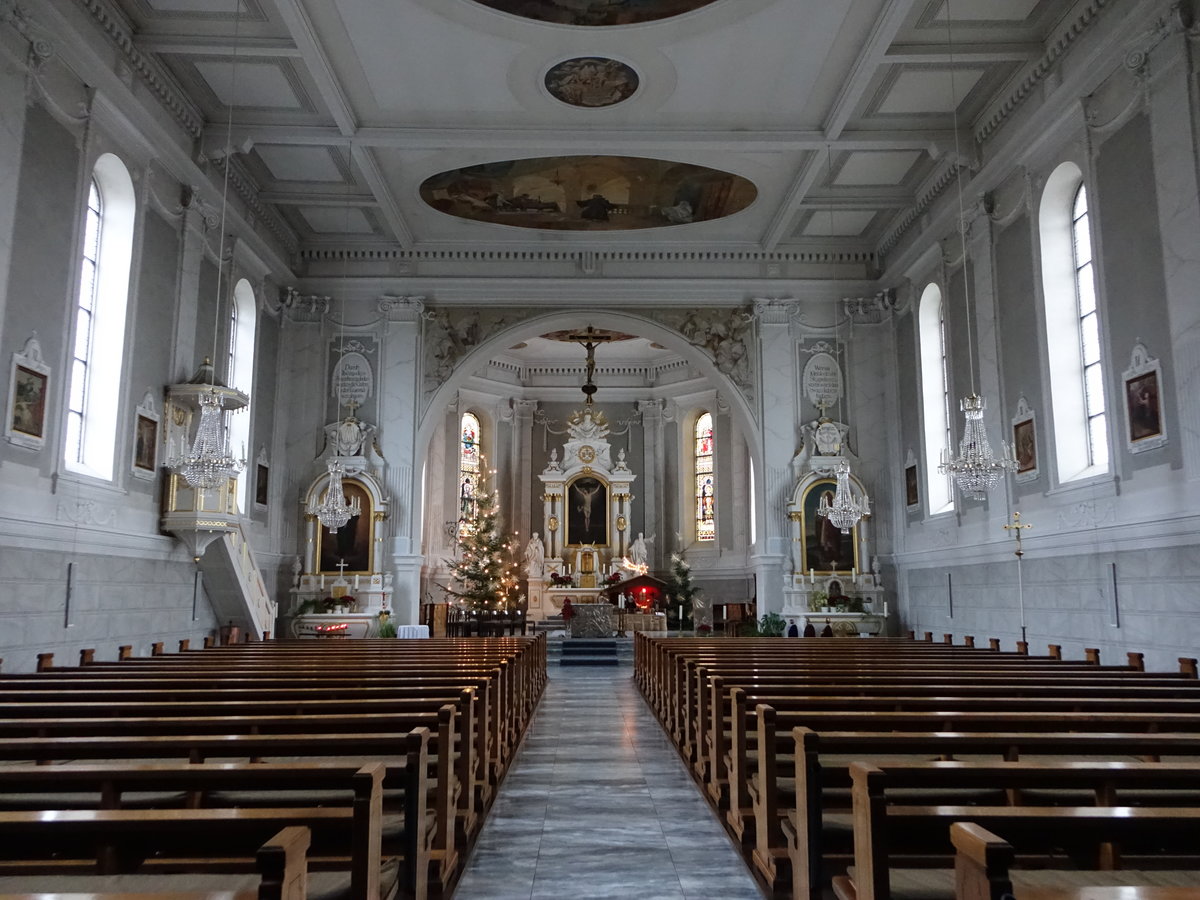 Herrischried, kath. Pfarrkirche St. Zeno, erbaut 1849 (31.12.2018)