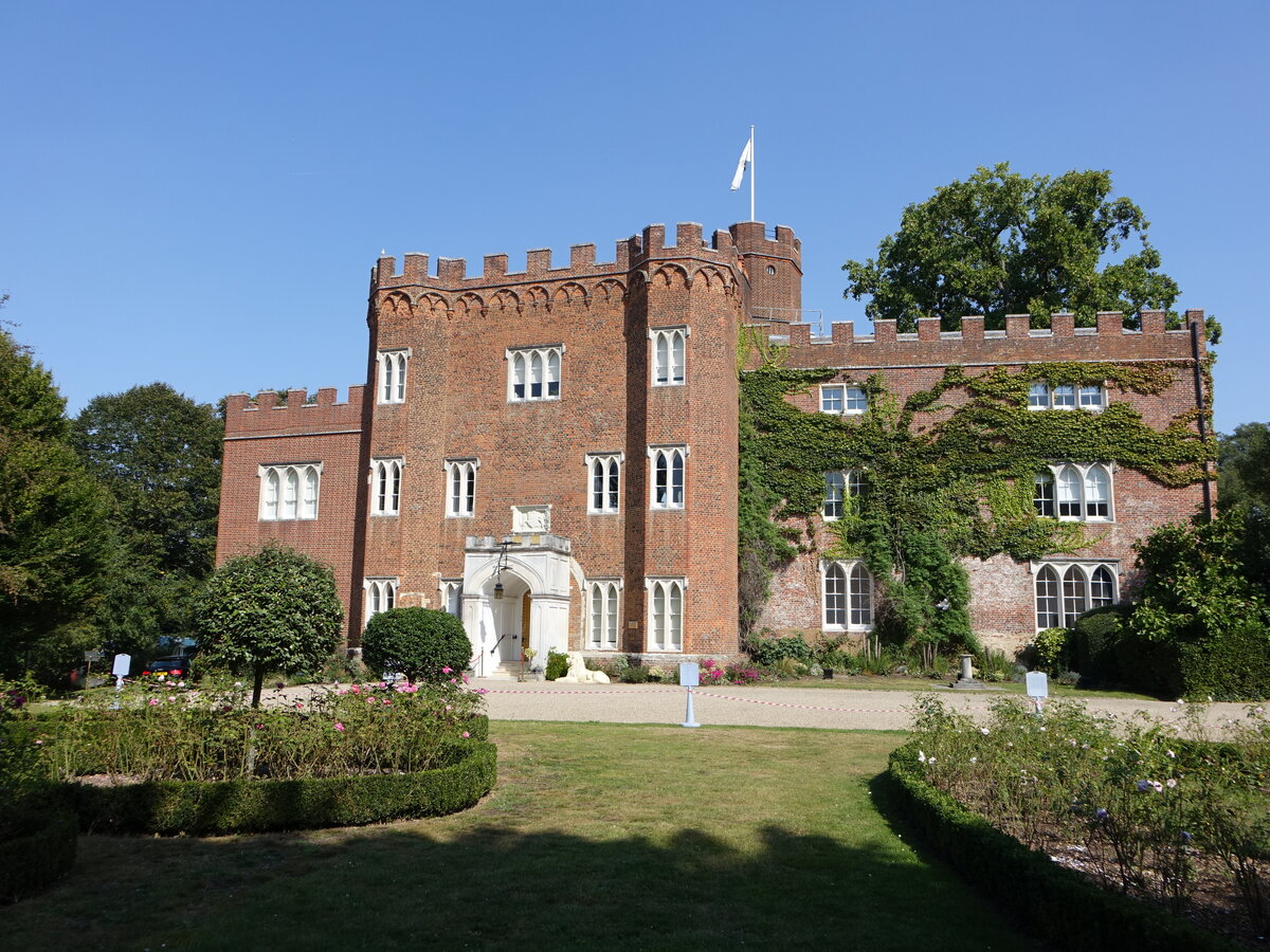 Hertford Castle, erbaut im 15. Jahrhundert, heute im Besitz der Stadt Hertford (09.09.2023)