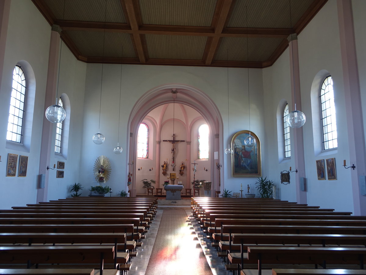 Herzogsreut, kath. Pfarrkirche St. Oswald, erbaut von 1841 bis 1843 (22.10.2018)