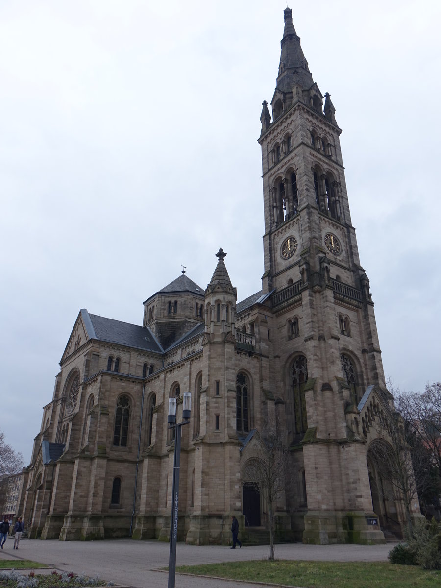 Heslach, ev. Pfarrkirche St. Matthus, erbaut bis 1881 durch den Stadtbaumeister Adolf Wolff (03.02.2019)