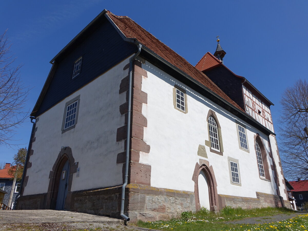 Heberg, evangelische St. gidius Kirche, erbaut 1425 (09.05.2021)