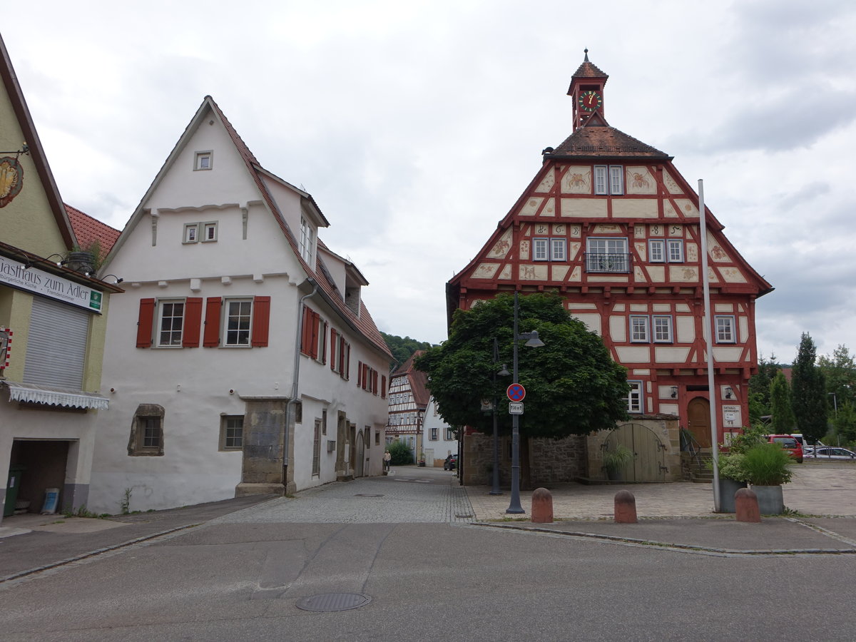 Hessigheim, historisches Rathaus aus dem 16. Jahrhundert (24.06.2018)