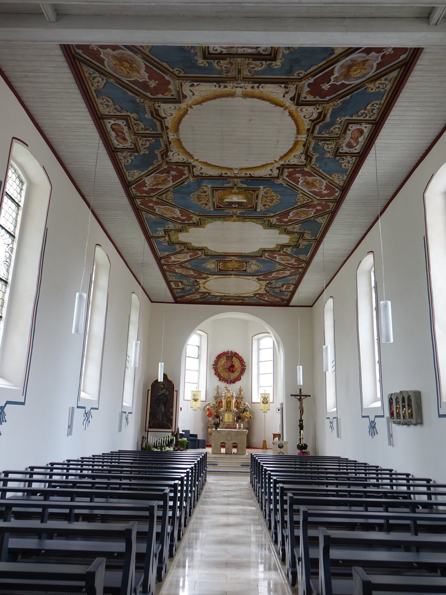 Heudorf im Hegau, Innenraum der Pfarrkirche St. Blasius (25.05.2017)