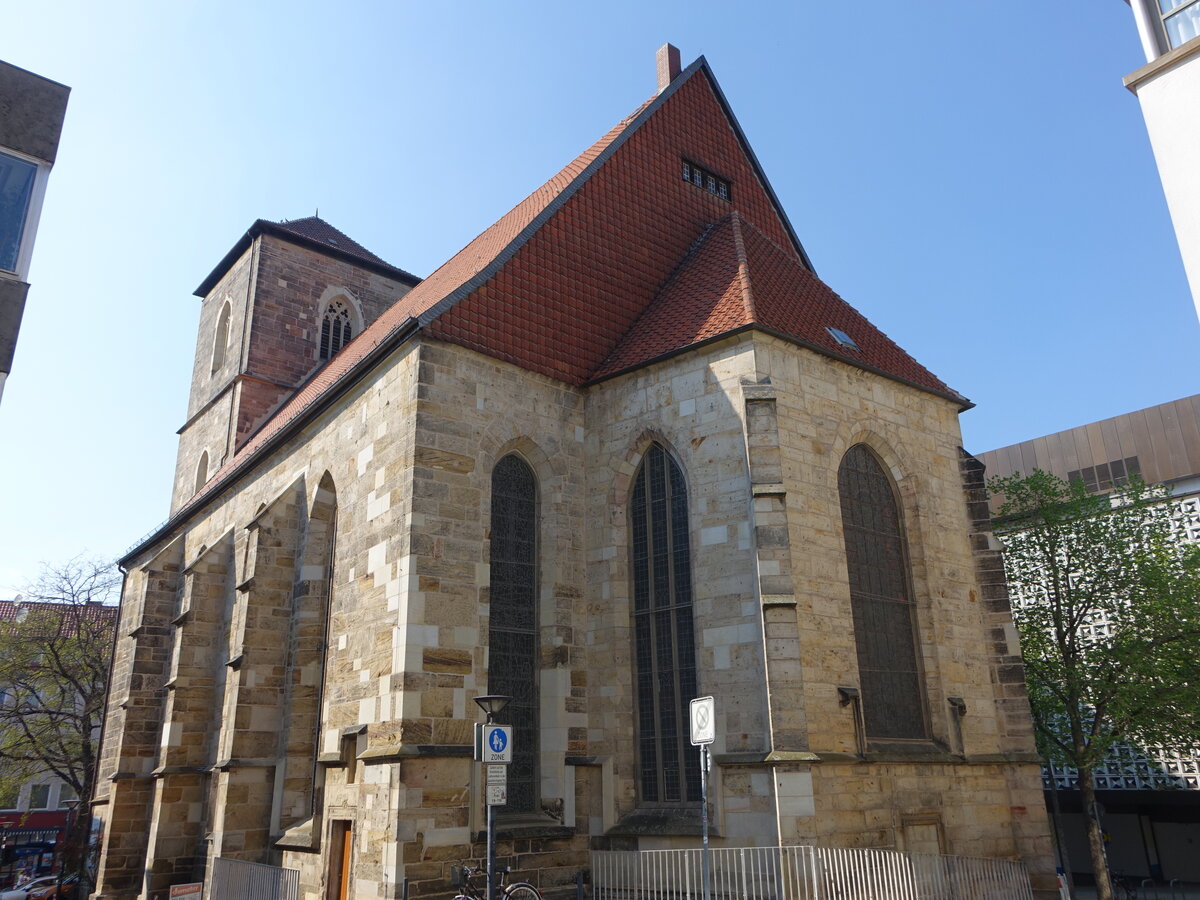 Hildesheim, Pfarrkirche St. Jakobi in der Jakobikirchgasse, erbaut von 1503 bis 1514 (20.04.2025)