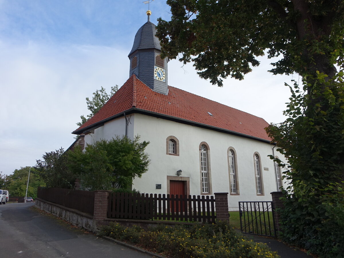 Hillerse, evangelische St. Petri Kirche, erbaut im 17. Jahrhundert (01.10.2023)
