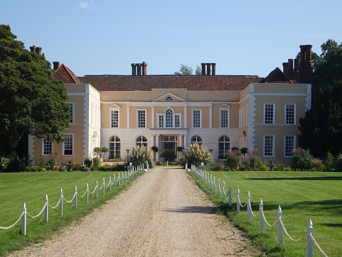 Hintlesham Hall, Herrenhaus aus dem 15. Jahrhundert, heute Hotel (07.09.2023)