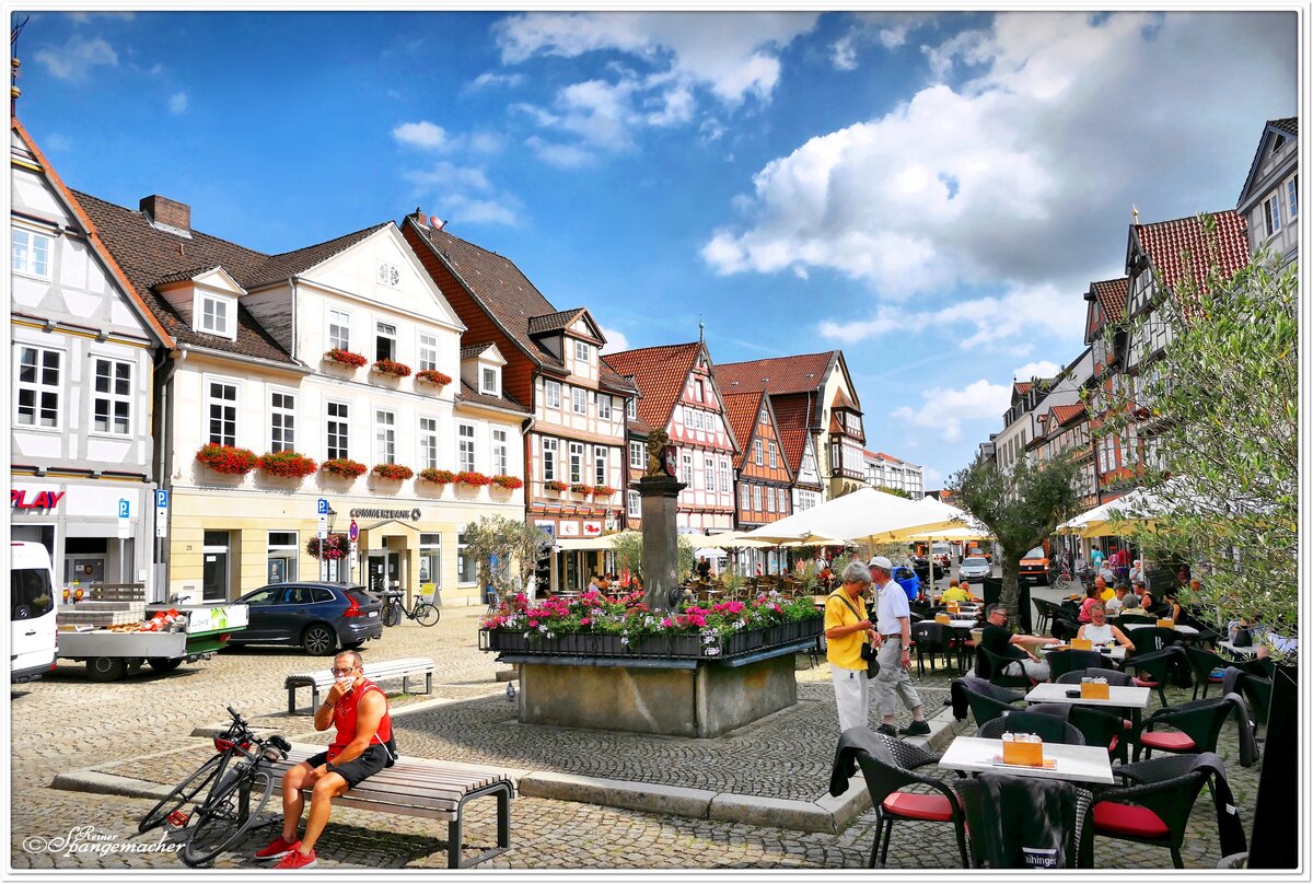 Historische Altstadt von Celle in der Sdheide, Niedersachen im August 2022.
