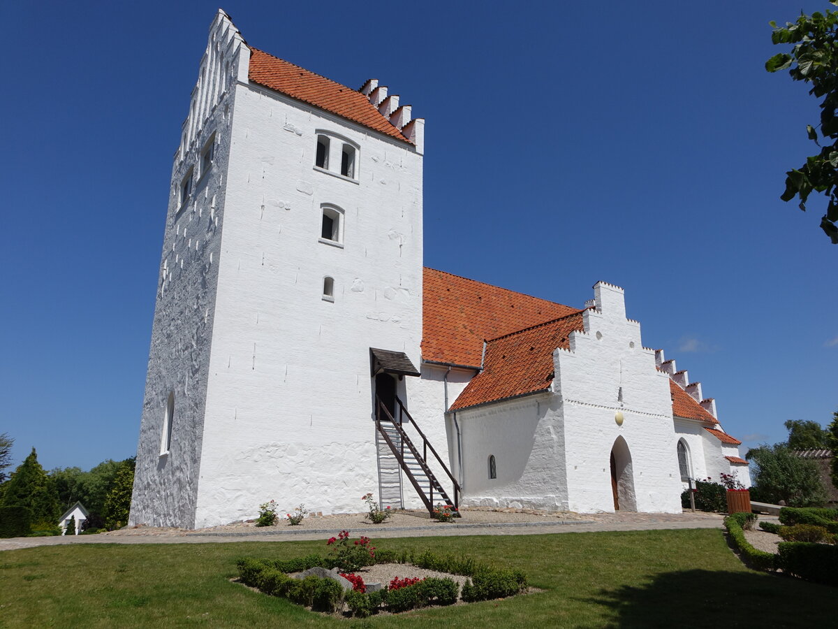 Hjembaek, romanische evangelische Kirche, erbaut um 1100 (17.07.2021)