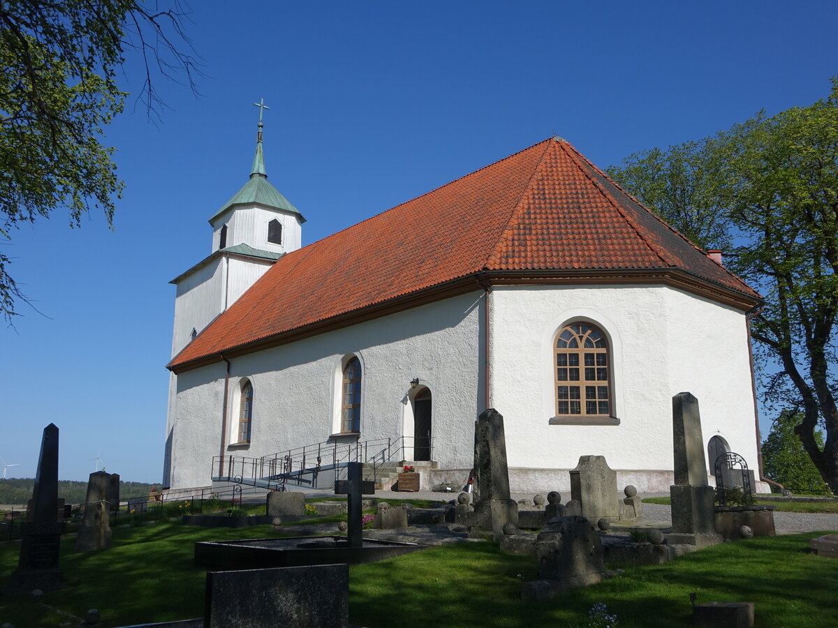 Hllevadsholm, evangelische Svarteborg Kirche, erbaut 1708 (20.05.2023) 
