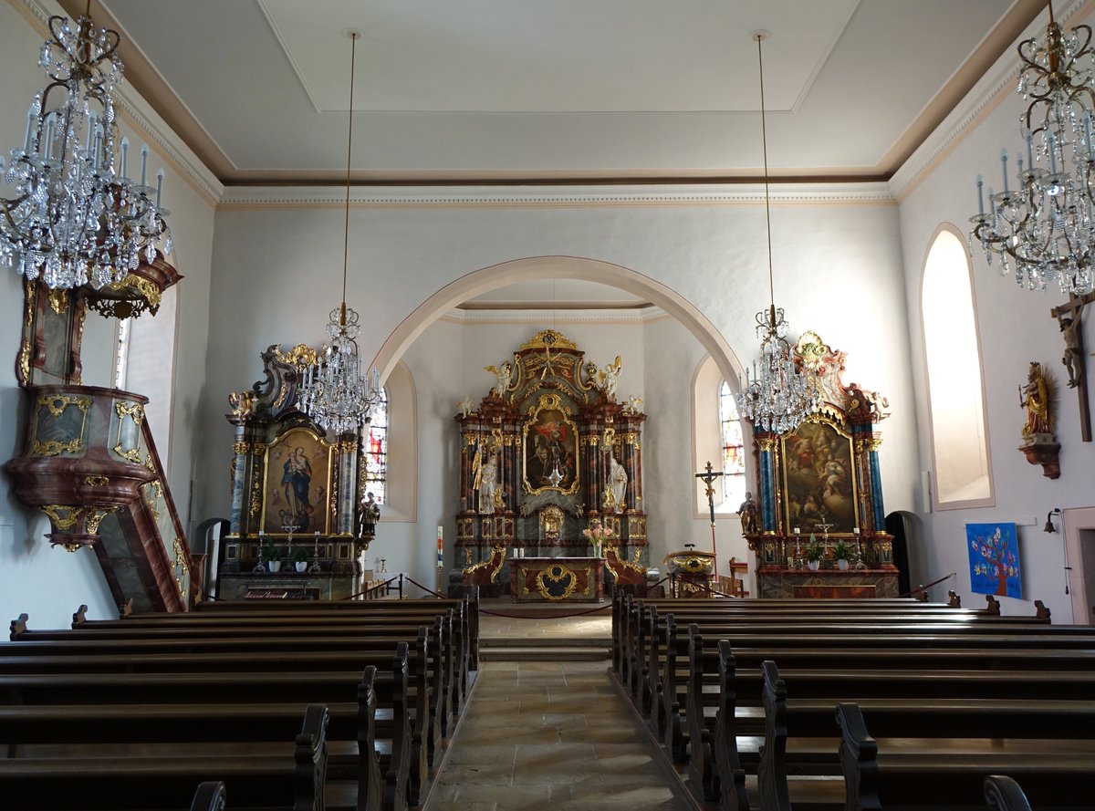 Hochdorf, barocke Altre in der St. Martin Kirche (15.08.2016)