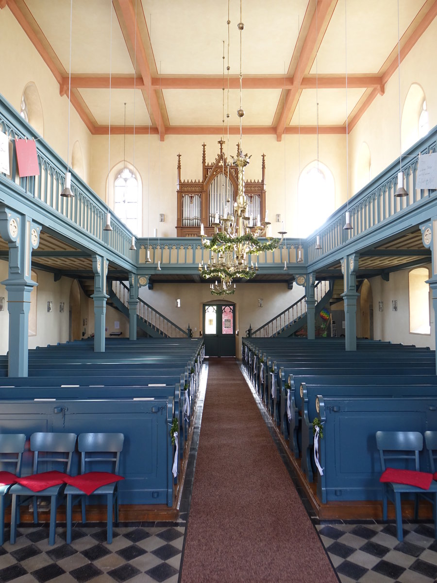 Hchstadt im Fichtelgebirge, Orgelempore in der Ev. St. Peter und Paul Kirche (21.04.2018)
