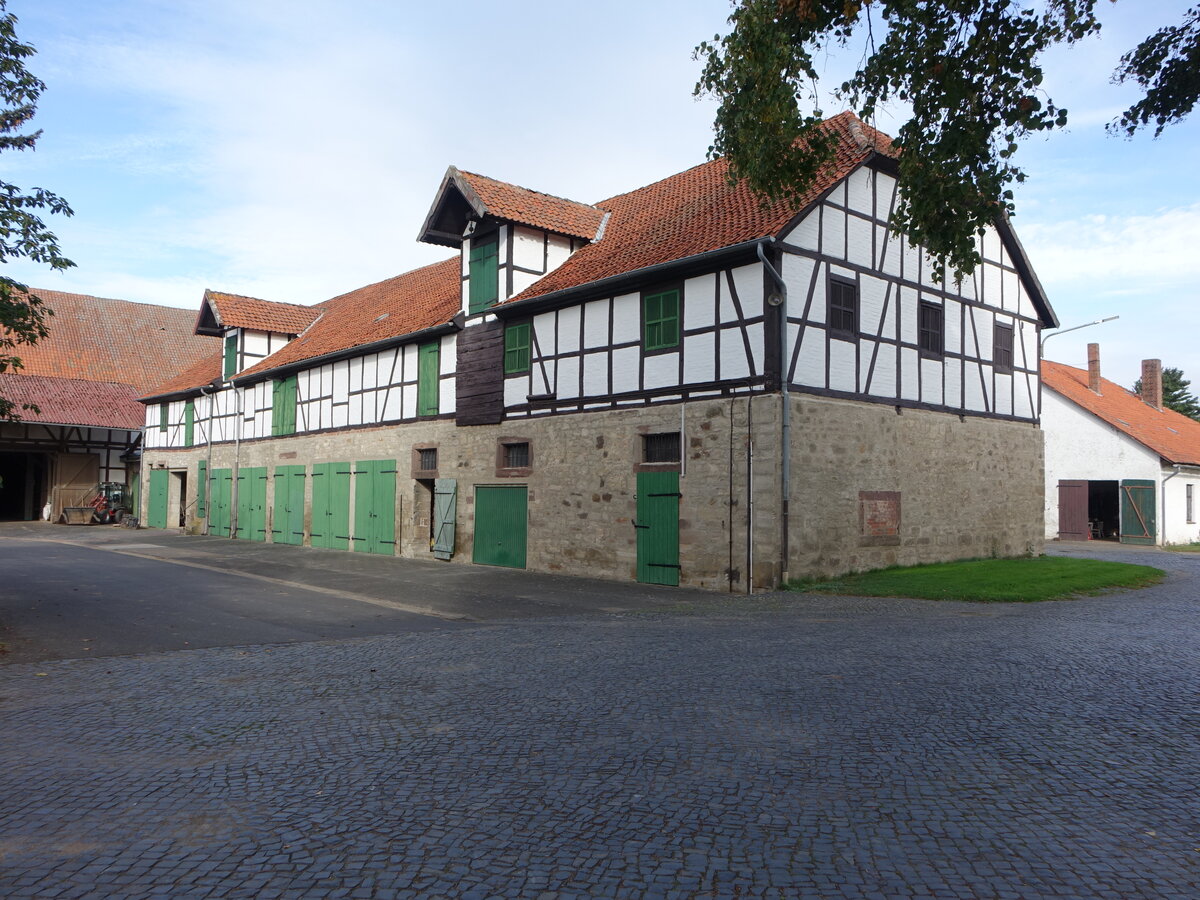 Hckelheim, Fachwerkscheune am Klostergut (01.10.2023)