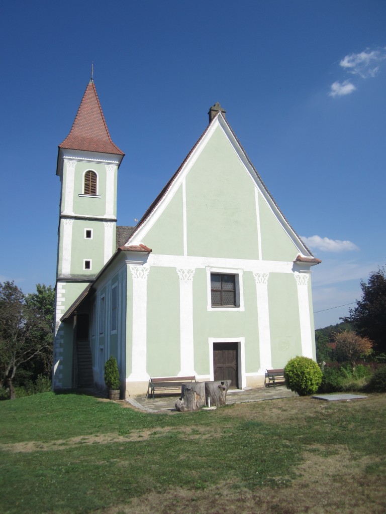 Hrbing, Pfarrkirche St. Ulrich auf dem Ulrichsberg, erbaut ab 1136, barock umgestaltet, heute Filialkirche der Pfarrei Deutschlandsberg (19.08.2013)