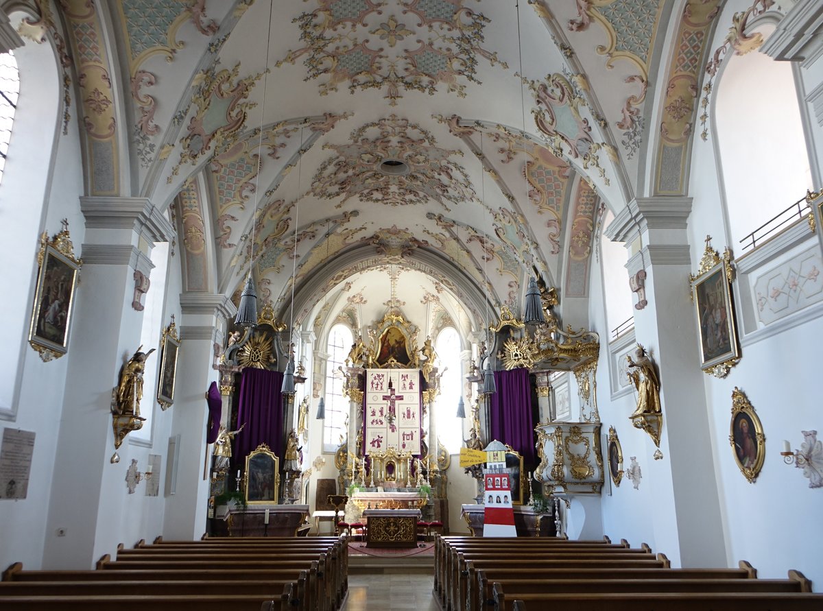 Hslwang, barocke Ausstattung in der Pfarrkirche St. Nikolaus (02.04.2017)