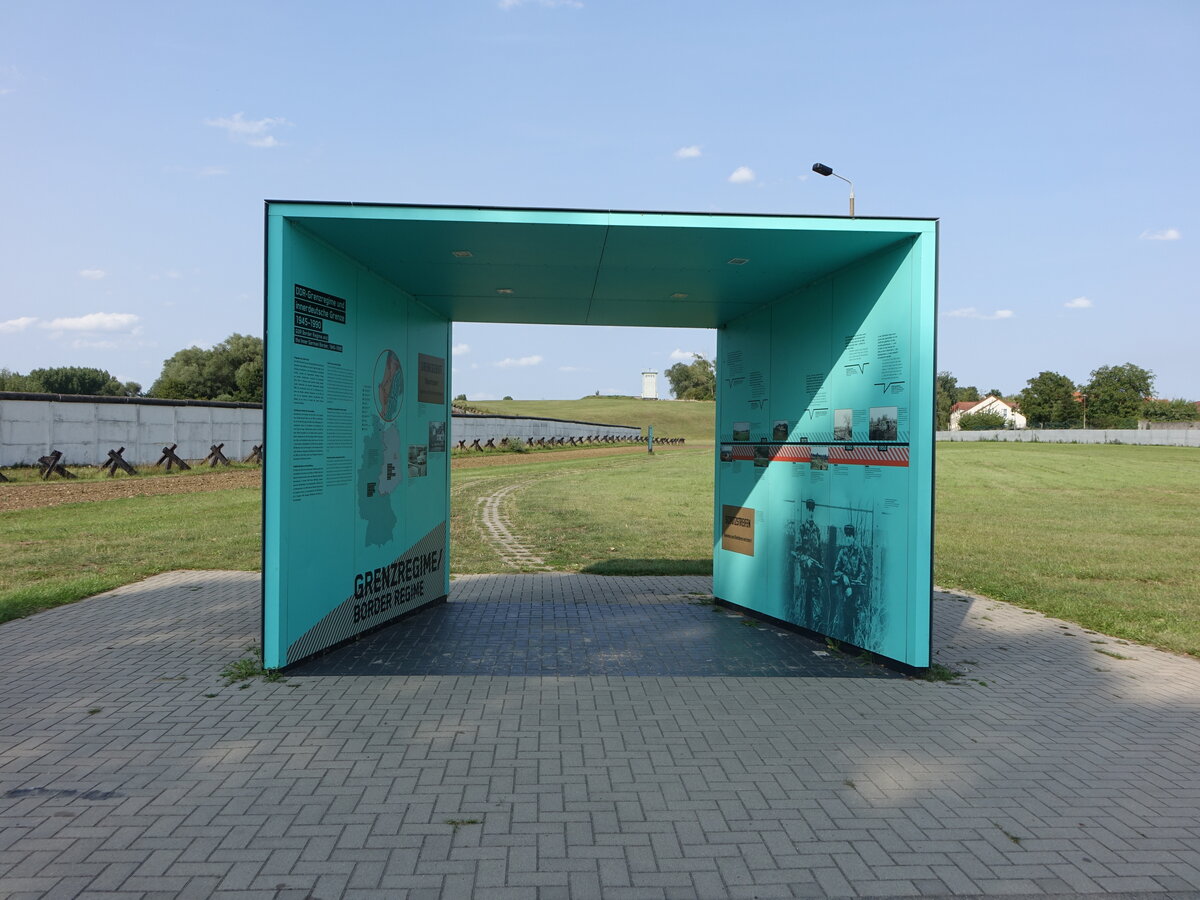 Htensleben, Infotafel am Grenzdenkmal am Kolonnenweg (09.08.2025)