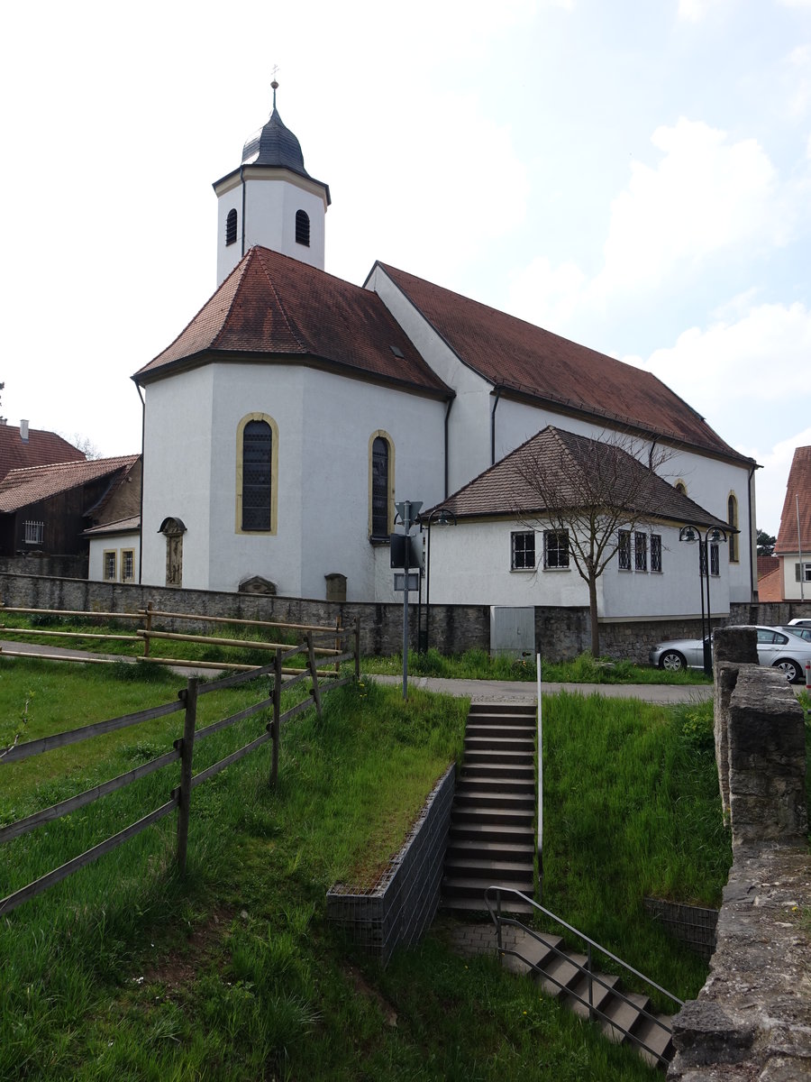 Hofen, St. Barbara Kirche, erbaut von 1783 bis 1784 (10.04.2016)