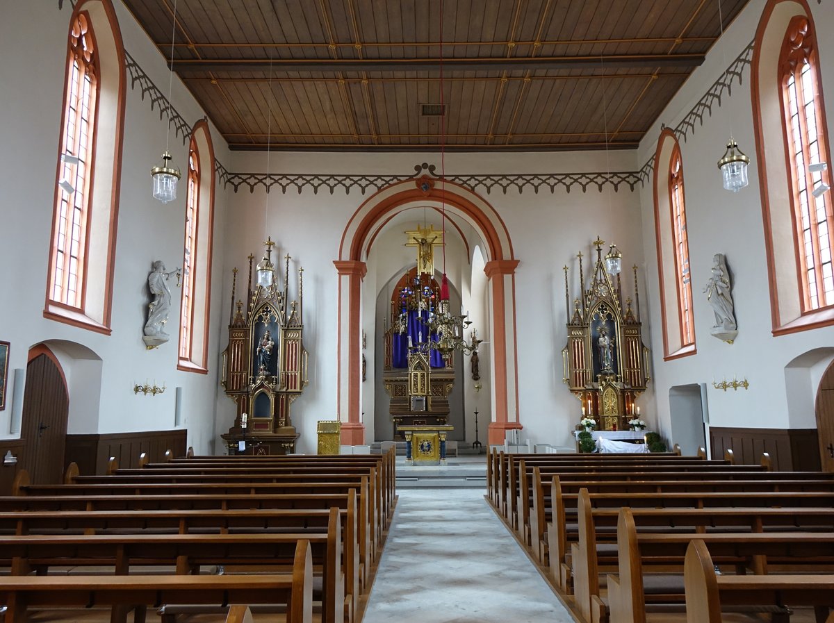 Hofheim, Innenraum der St. Johannes Kirche (25.03.2016)