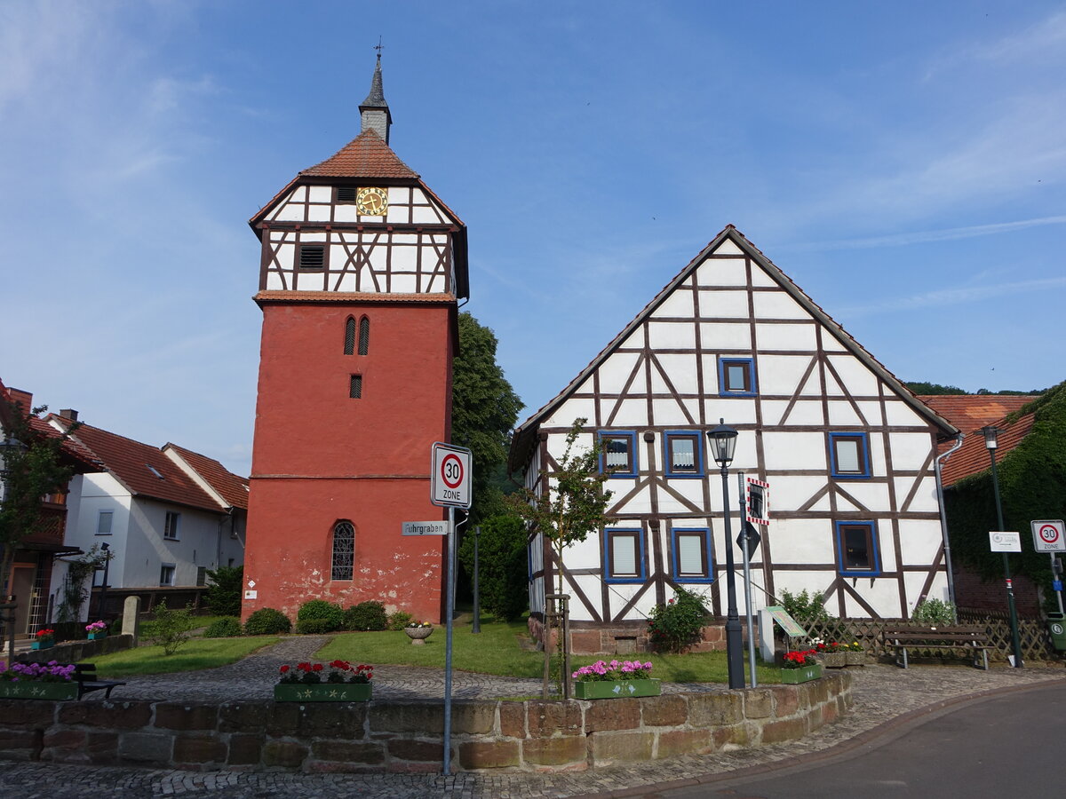 Hoheneiche, evangelische St. Martin Kirche, erbaut im 14. Jahrhundert (04.06.2022)
