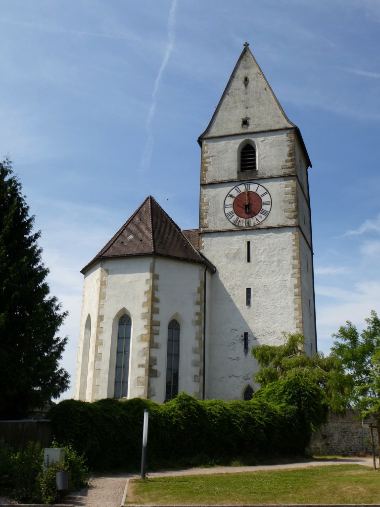 Hohentengen am Hochrhein, die Pfarrkirche St.Maria, Aug.2013