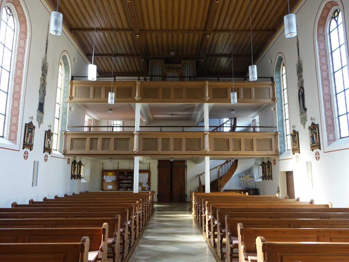 Hohenwarth, Orgelempore in der kath. Pfarrkirche St. Johannes (05.11.2017)