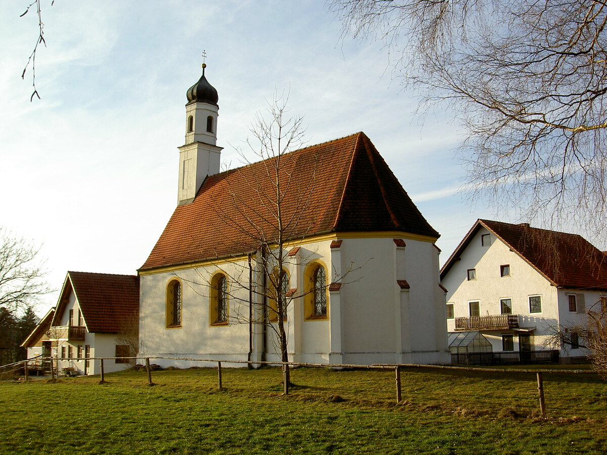 Hohenzell, Pfarrkirche Maria Heimsuchung, erbaut im 15. Jahrhundert (28.02.2014)