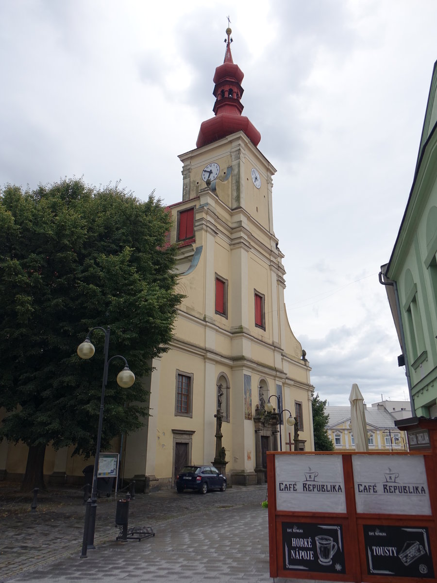 Holesov / Holleschau, Pfarrkirche Maria Himmelfahrt, erbaut von 1694 bis 1708 nach Plnen von Filiberto Lucchese (03.08.2020)