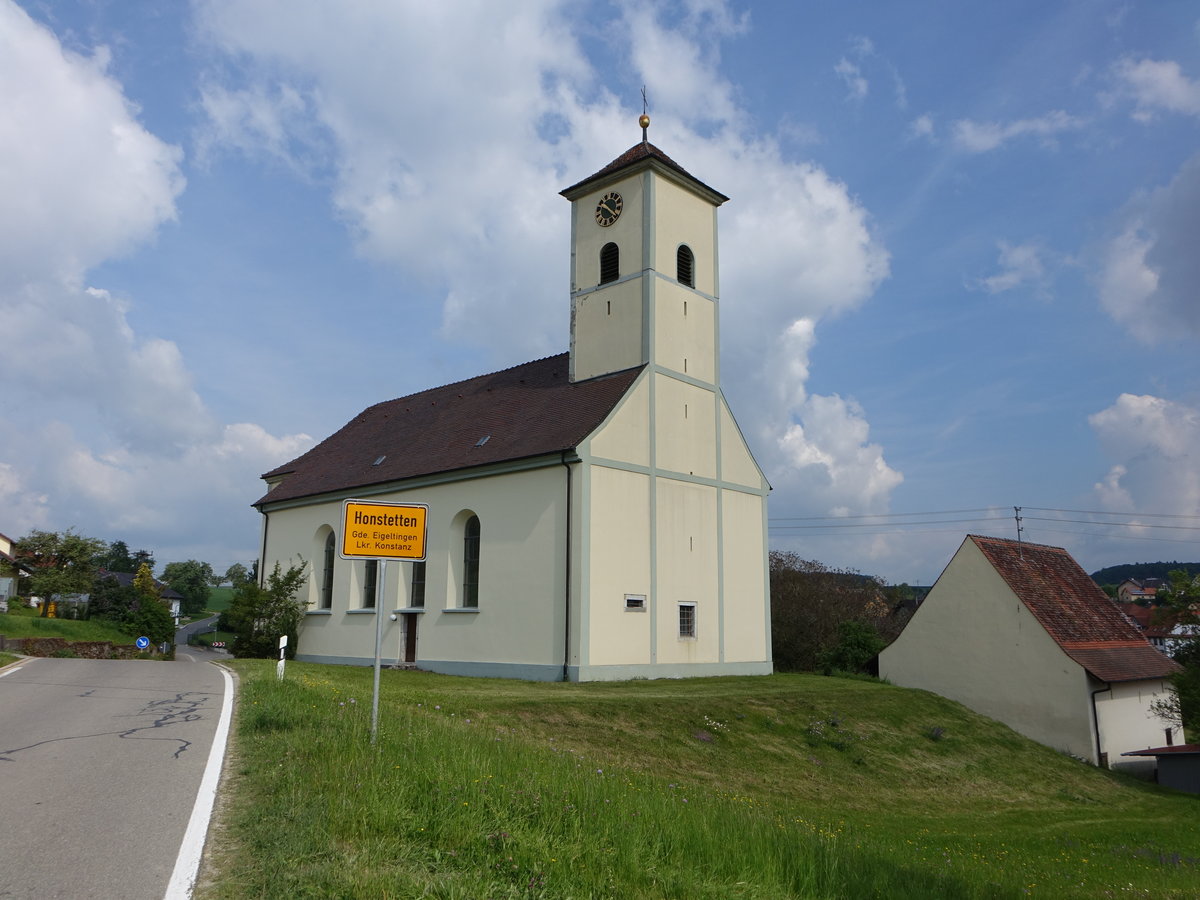 Hondingen, Pfarrkirche St. Petrus und Katharina, erbaut von 1819 bis 1820 (25.05.2017)