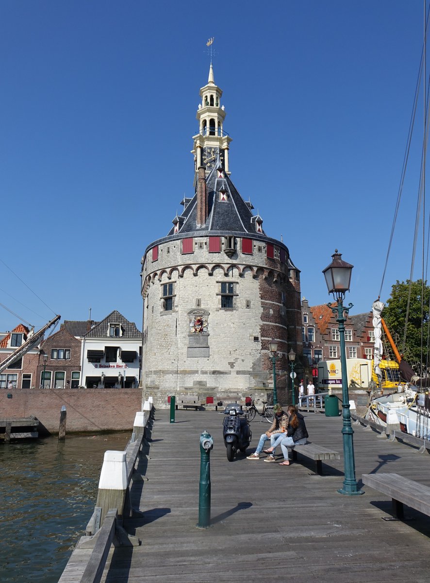 Hoorn, Hoofdtoren, erbaut 1532, Trmchen von 1651 (27.08.2016)