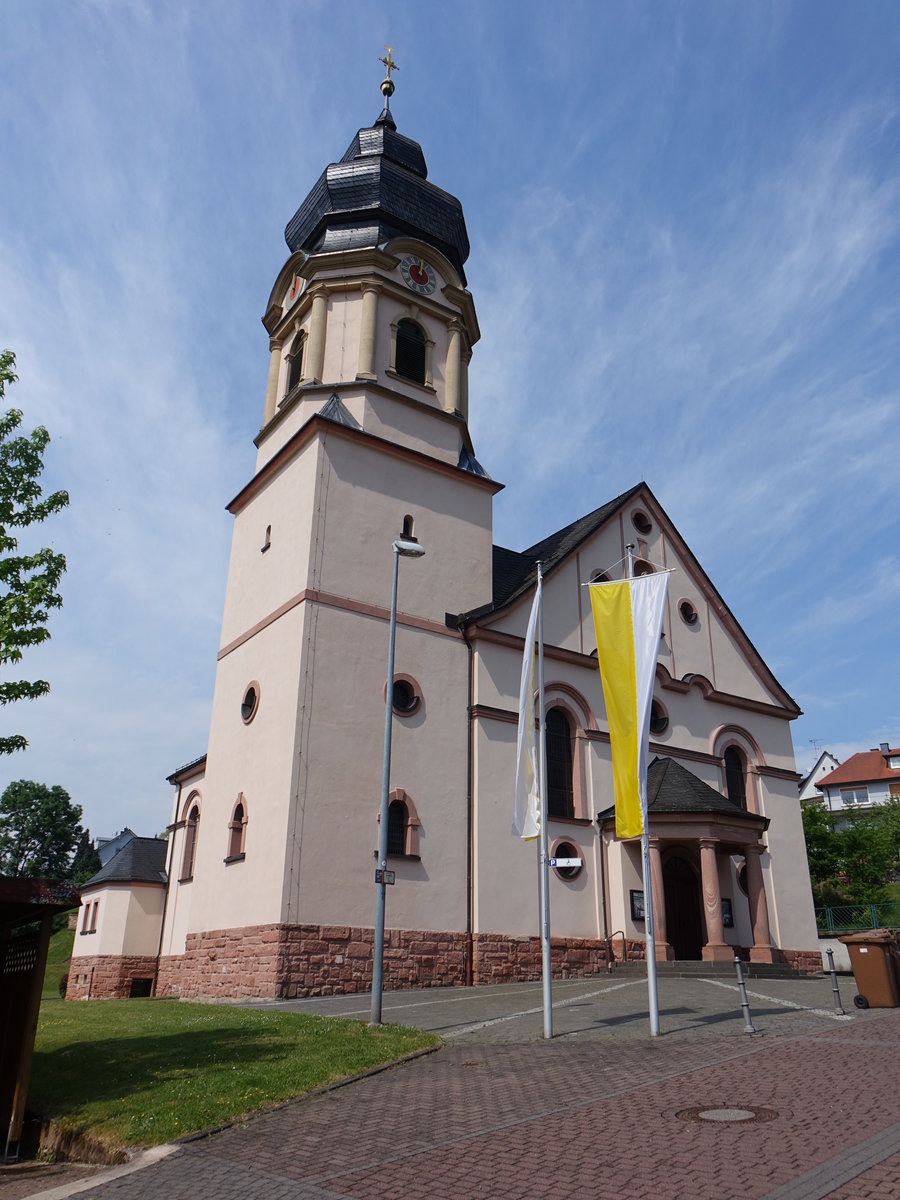 Horbach, kath. St. Michael Kirche, neubarock erbaut von 1924 bis 1926 (13.05.2018)