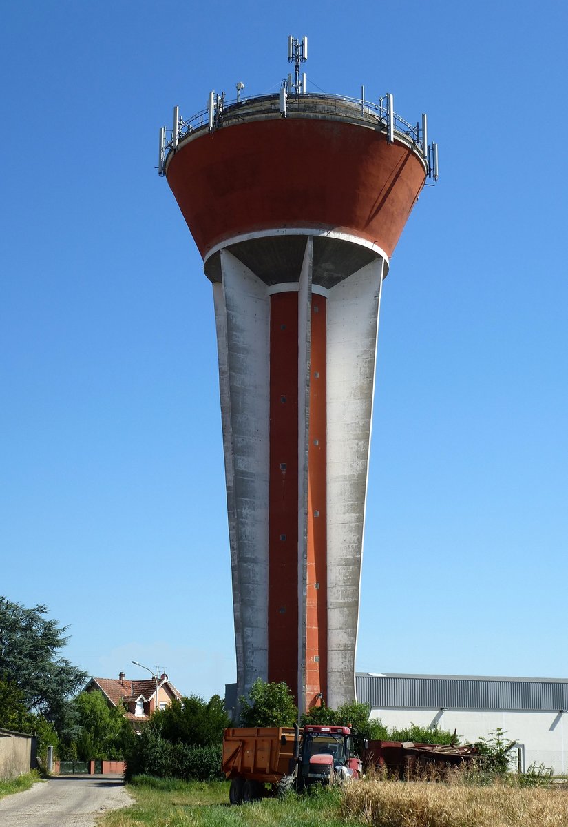 Horburg-Weier (Horbourg-Wihr), der Wasserturm, Juli 2016