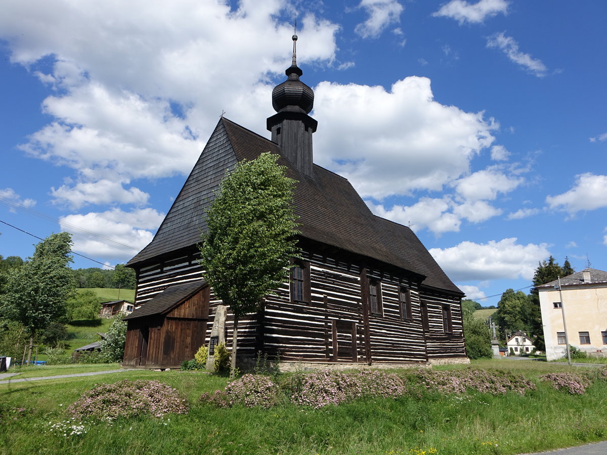 Horni Marsov / Marschendorf, Holzkirche St. Michael, erbaut 1608 (30.06.2020)