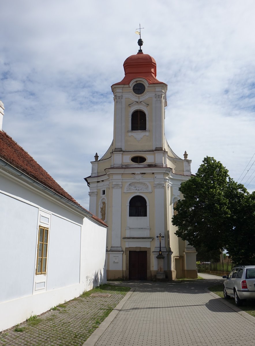 Horni Vestonice/ Ober Wisternitz, Pfarrkirche St. Rochus, erbaut 1769 nach Plnen von Bartholomus Zinner (31.05.2019)