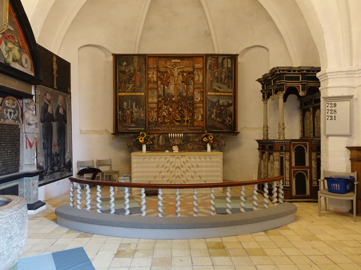 Hornslet, Altar von Claus Berg in der ev. St. Maria Magdalena Kirche (21.09.2020)