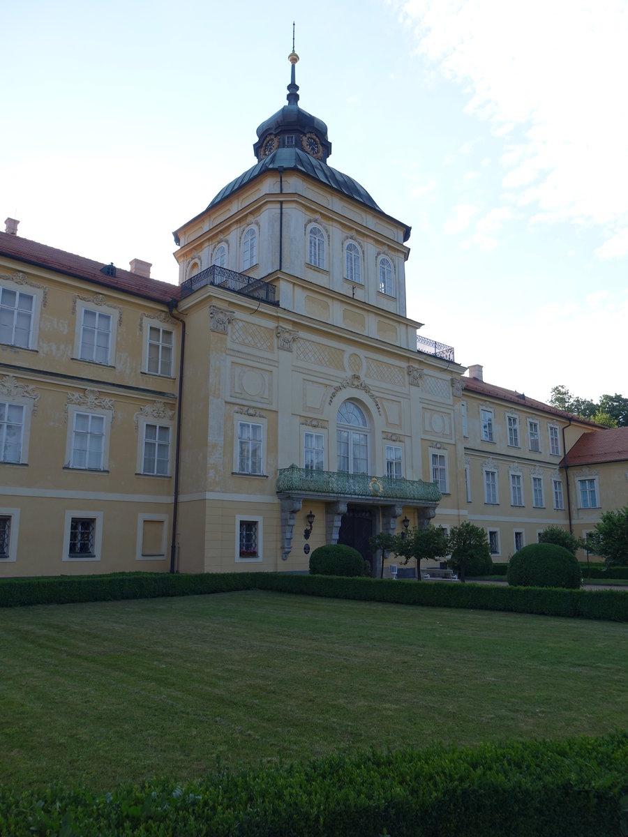 Horovice / Horschowitz, Neues Schloss, erbaut im 19. Jahrhundert durch den Kasseler Architekten Gottlob Engelhard (27.06.2020)