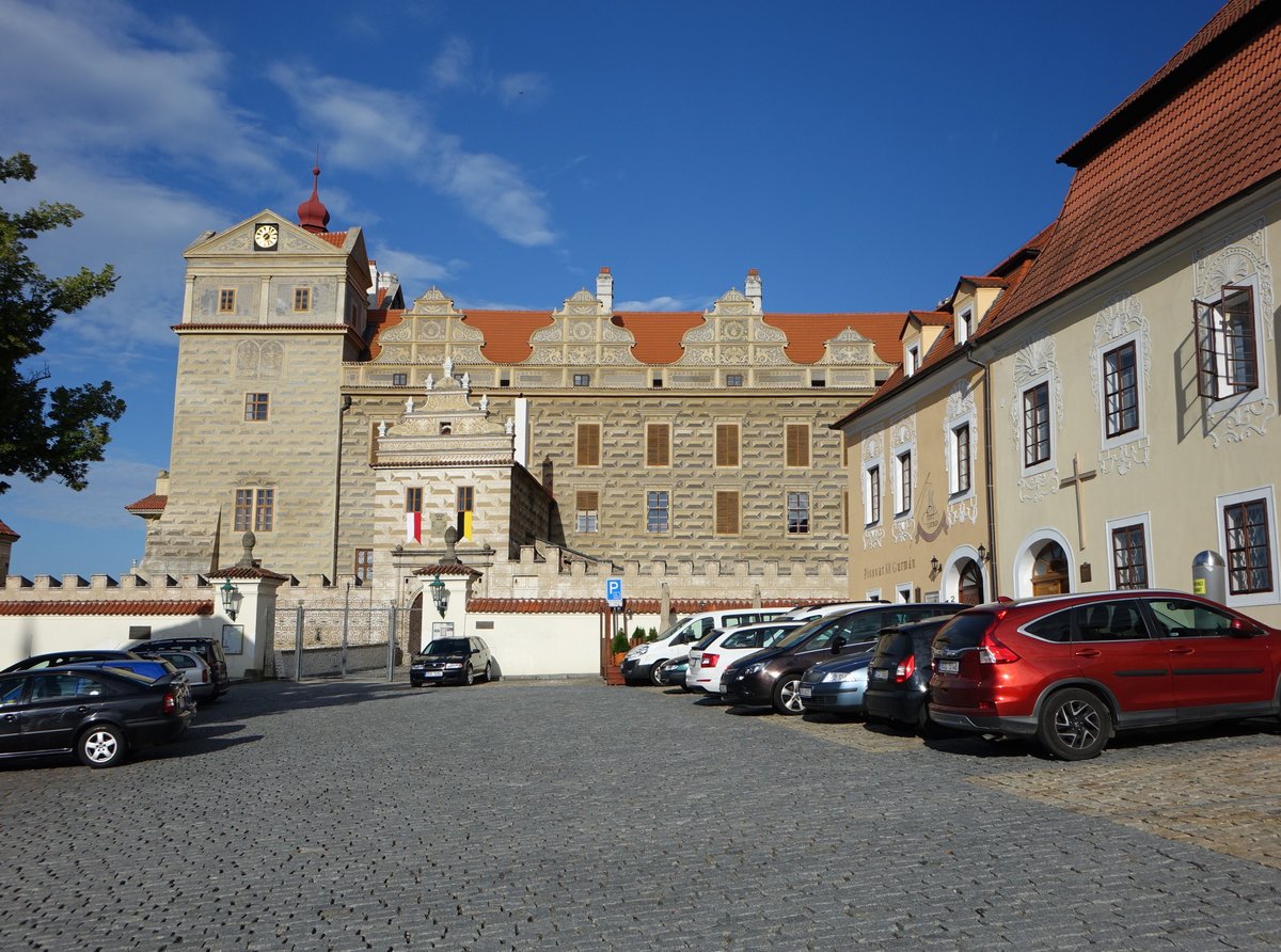 Horsovsky Tyn, Schloss Bischofteinitz, erbaut im 16. Jahrhundert im Renaissancestil (06.07.2019)