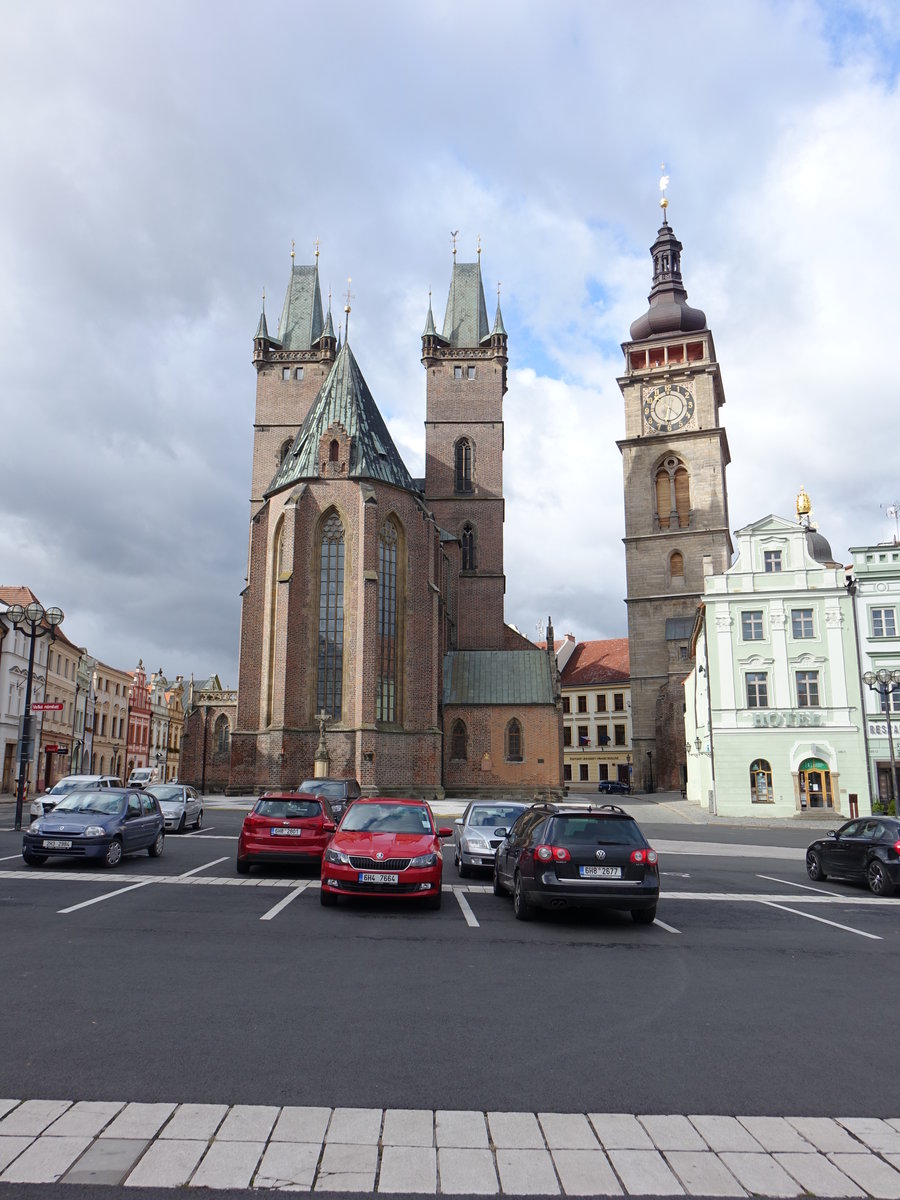 Hradec Kralove / Kniggrtz, Hl. Geist Kathedrale, erbaut von 1339 bis 1360 (30.09.2019)