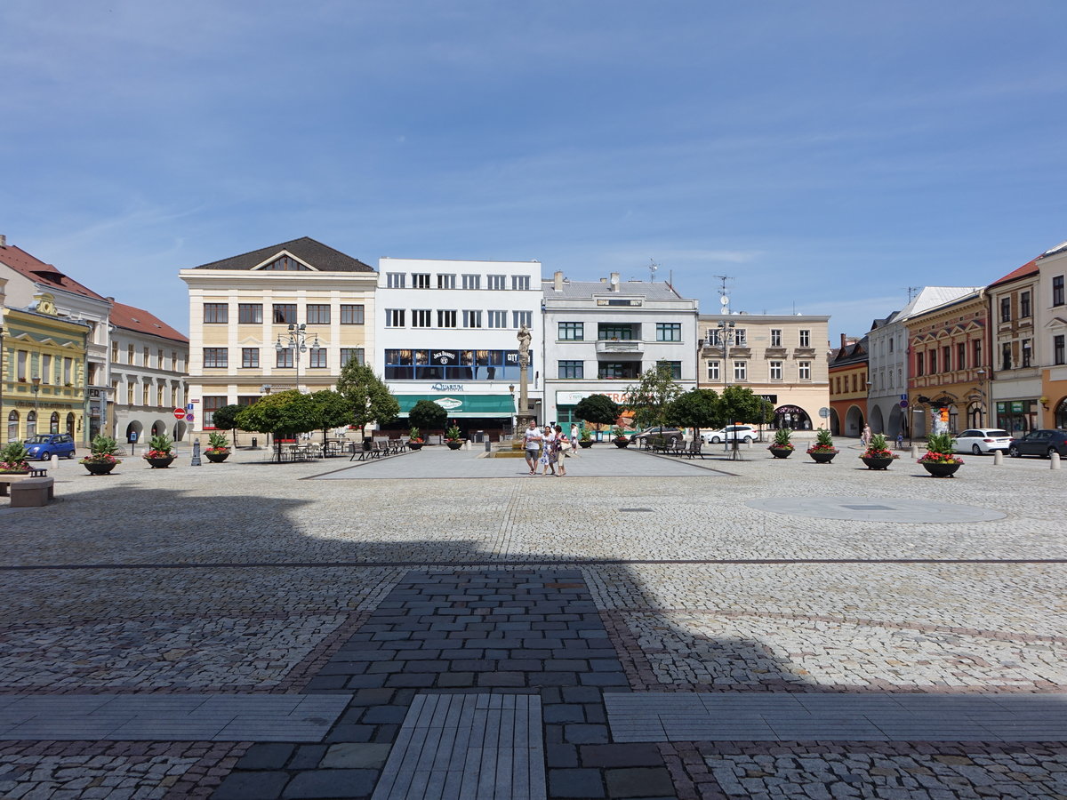 Hranice na Morave / Mhrisch Weikirchen, Gebude am Masarykovo Namesti (02.08.2020)